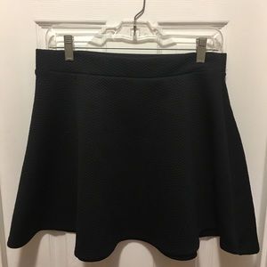 Black Chevron Skater Skirt